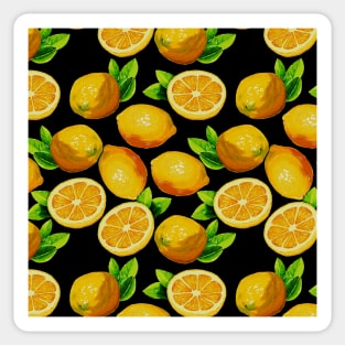 Cute Yellow Lemons Citrus Fruit Food Pattern Gift Sticker